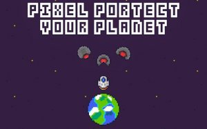 Pixel Protect Your Planet - Arcade Space Defender Arcade Game